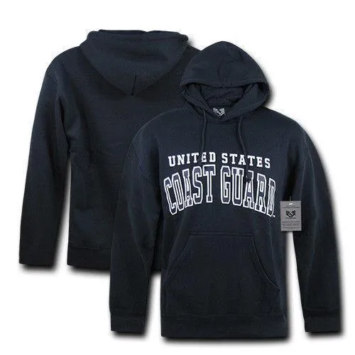 US Military Air Force Army Marines Coast Guard Navy Pullover Hoodie Sweatshirt