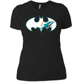 We Are The Miami Dolphins Batman Nfl Mashup Women Cotton T-Shirt