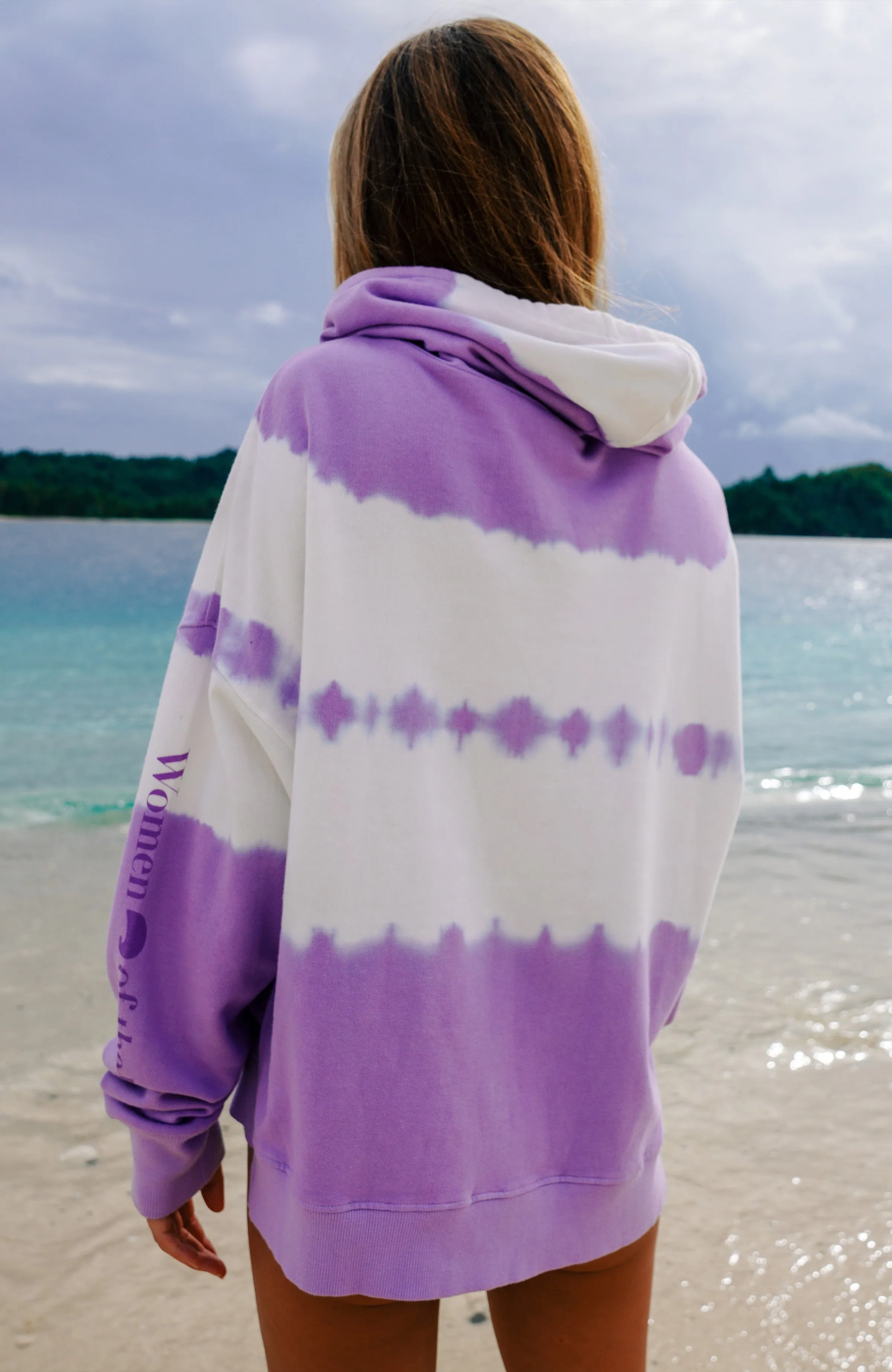 Women Of The Wave Hoodie | Purple Tie Dye