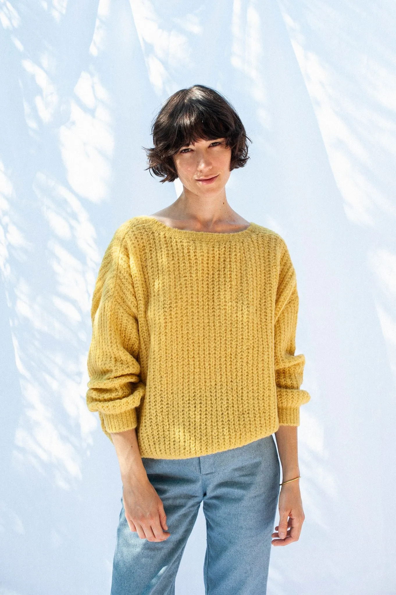 wrap cardigan - vega - daffodil yellow