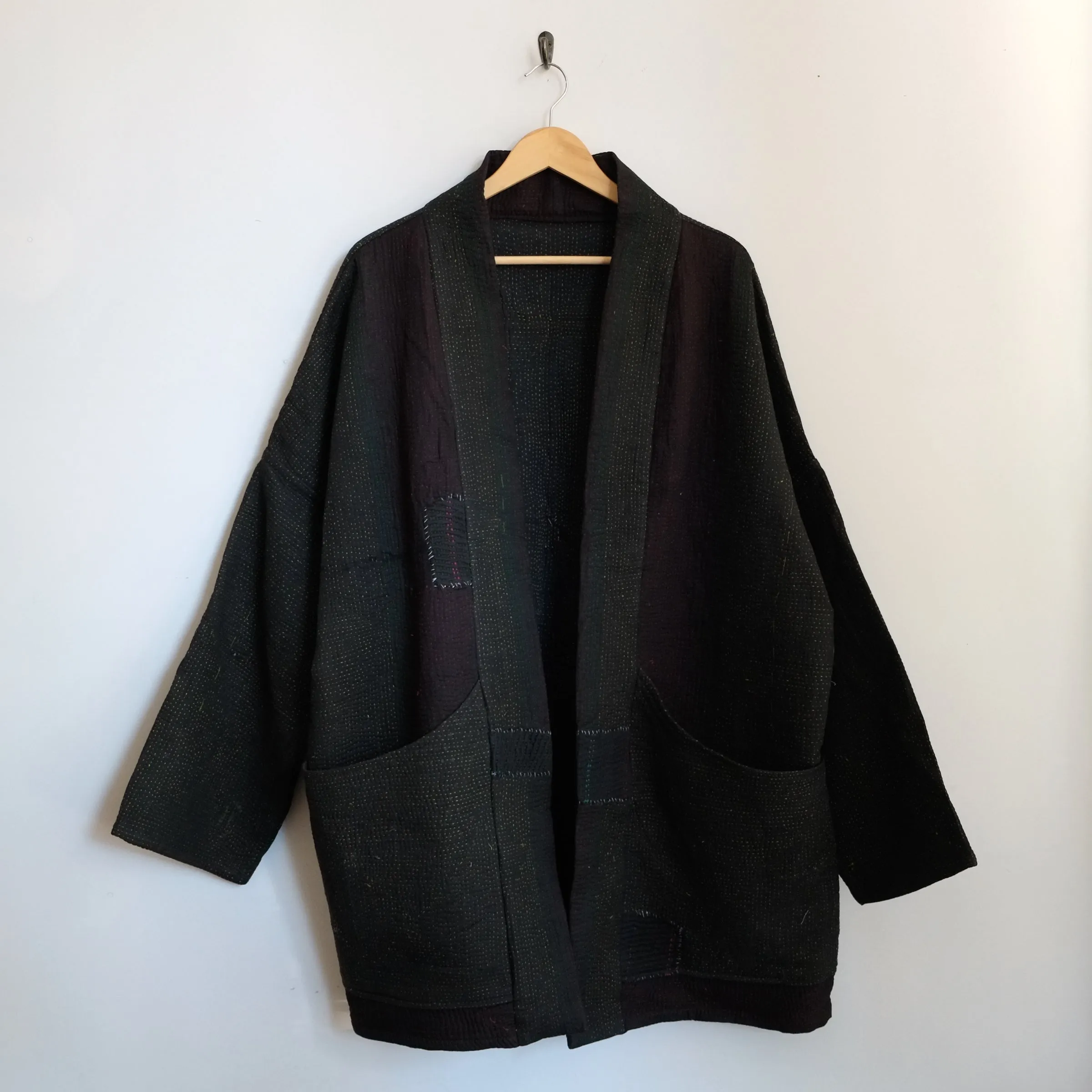 XXL Black with Green and Red Thread Anoushka Jacket LL172