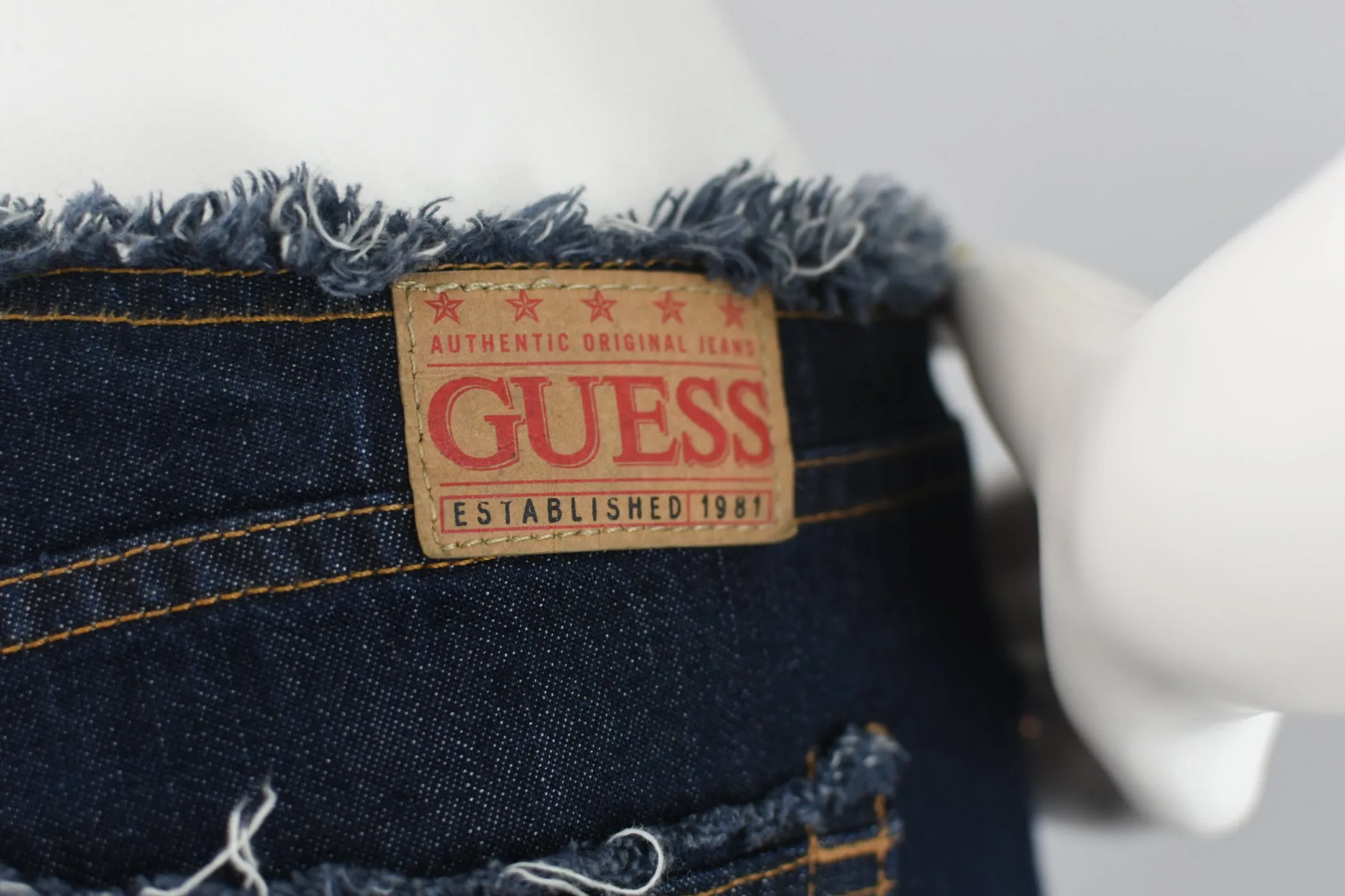 Y2K Vintage Guess Raw Hem Mid Rise Jeans Women's Size 30