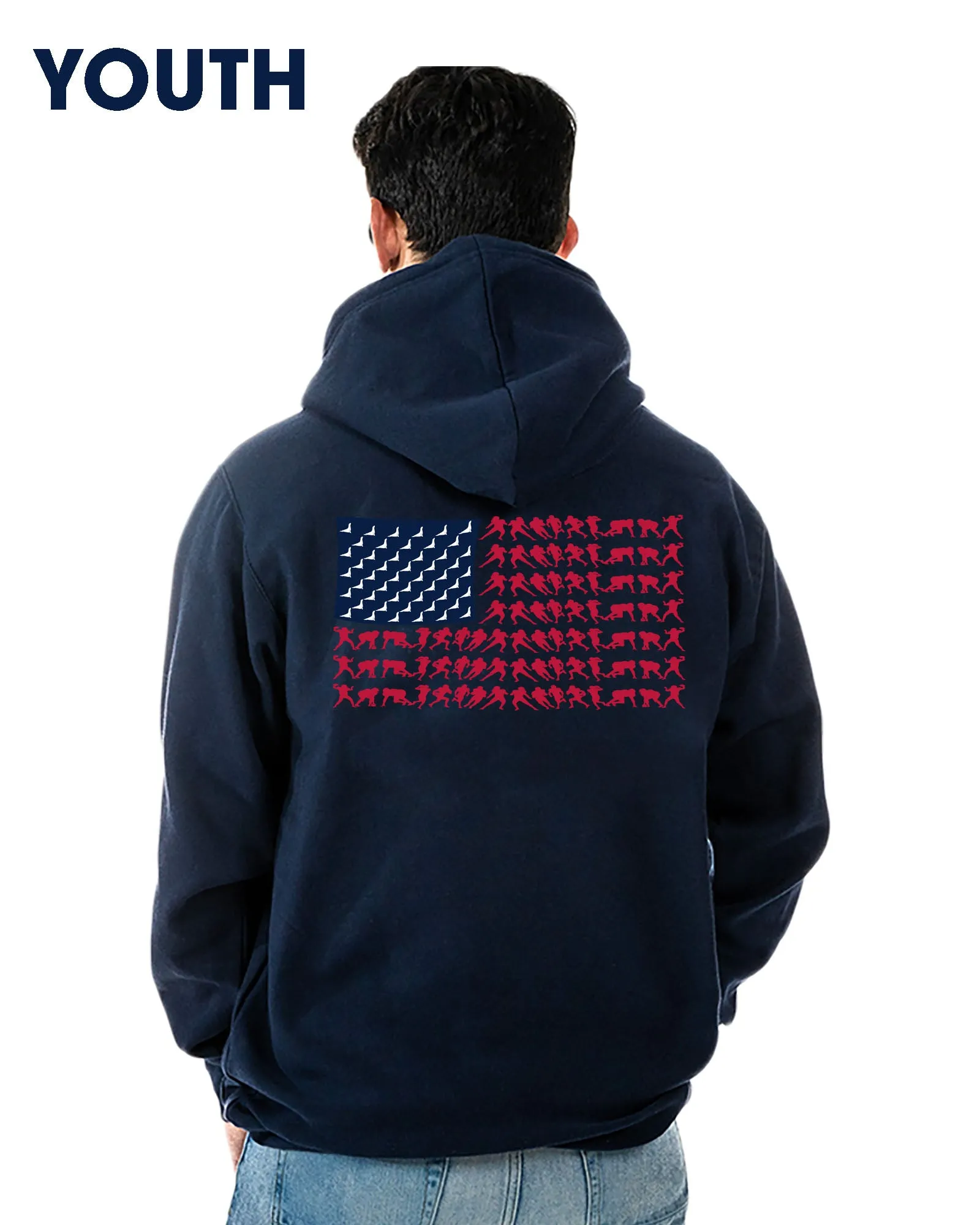 YOUTH Titans Football Flag Hoodie Design